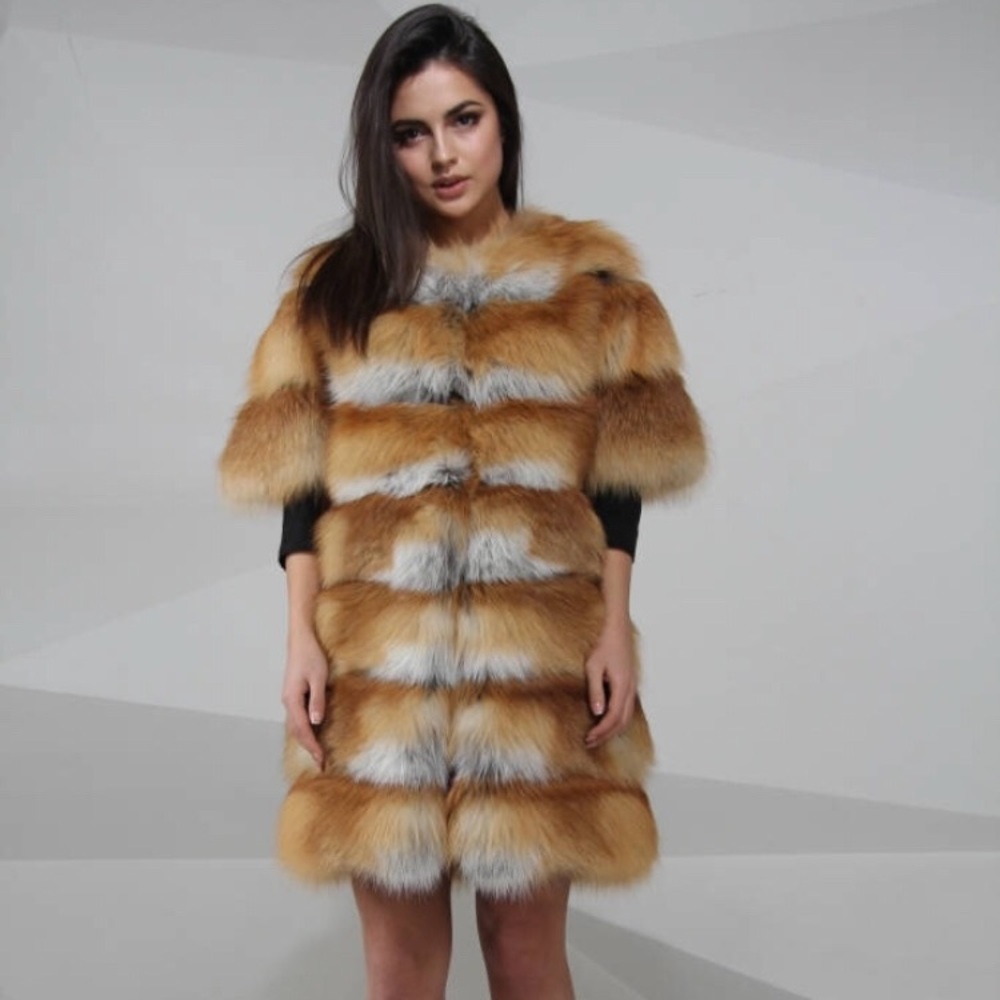 Fox fur coat
